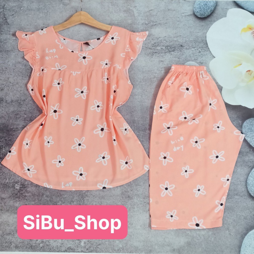 Đồ bộ nữ lửng mặc ở nhà 🏵️🌺💲FREE SHIP💲🏵️🌺 chất liệu tole hai da loại 1, mát mẻ, trẻ trung, mặc được cho bà bầu