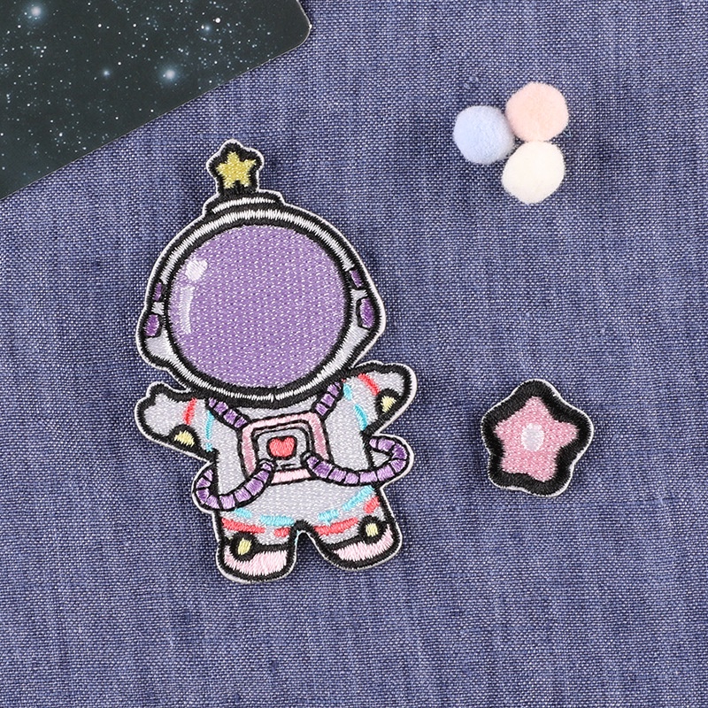 Miếng Dán Trang Trí Quần Áo Hình Phi Hành Gia Hoạt Hình Đáng Yêu