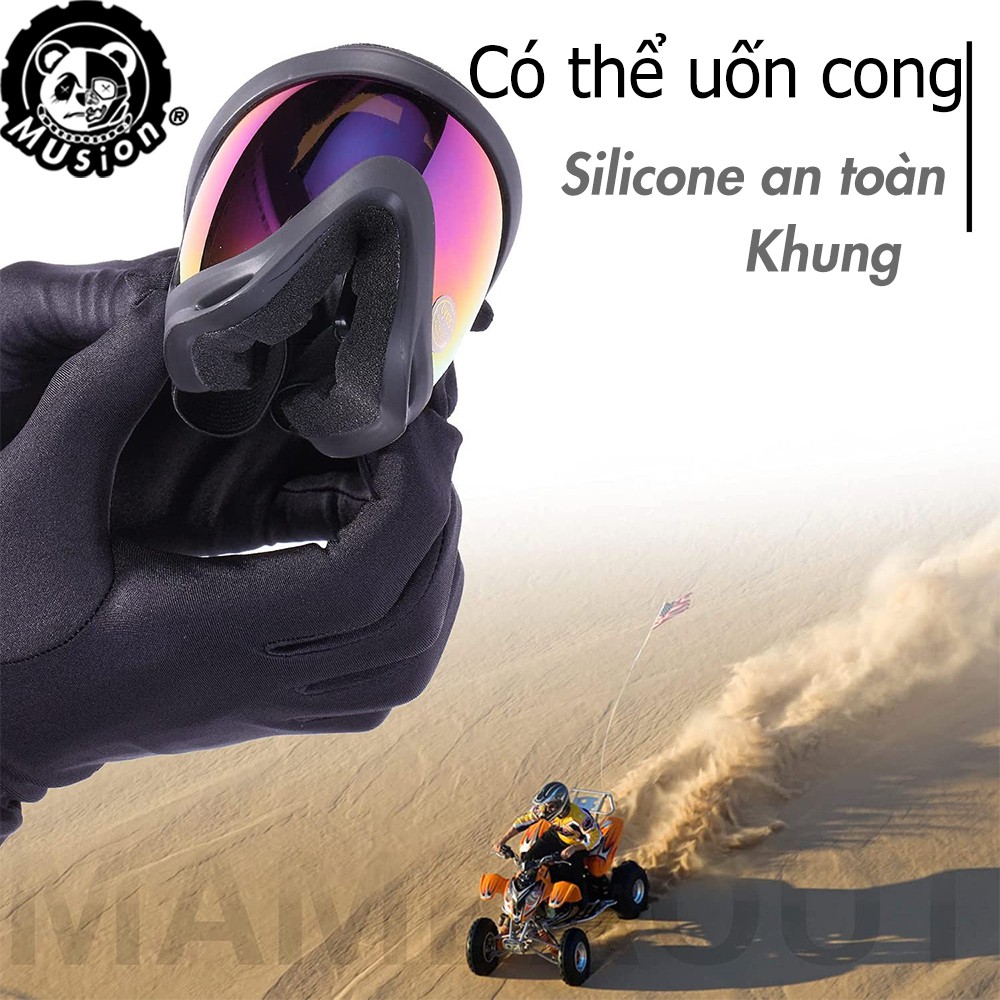 Mắt kính bảo hộ chống gió bụi sương mù chống tia UV 400 gẵn mũ bảo hiểm 1/2 và 3/4 tiện dụng