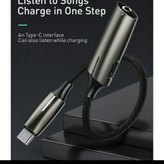 Cáp otg chuyển type c ra tai nghe 3.5mm + sạc type c chính hãng baseus l60