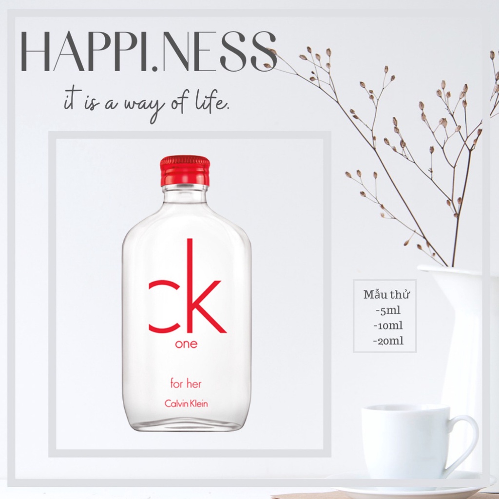 Nước Hoa 🌟 Nước Hoa CK One RED EDITION for her EDT Test 10ml/20ml