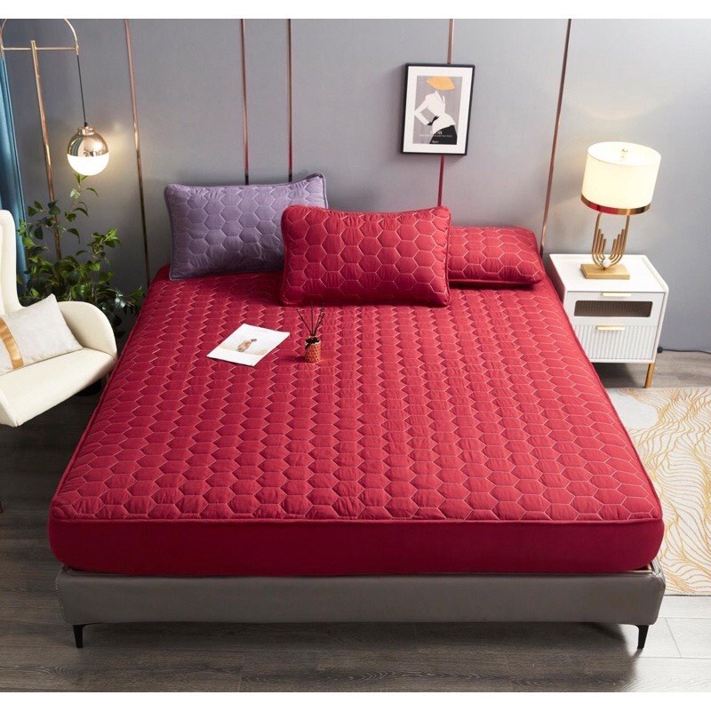 Ga chống thấm cotton cao cấp cho bé, drap chống thấm trần bông 3 lớp bề mặt cotton 100% siêu mát nằm trực tiếp, chống th
