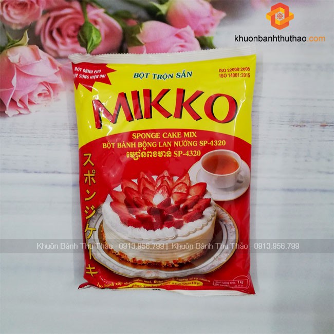 Bột trộn sẵn bánh bông lan Mikko 1kg