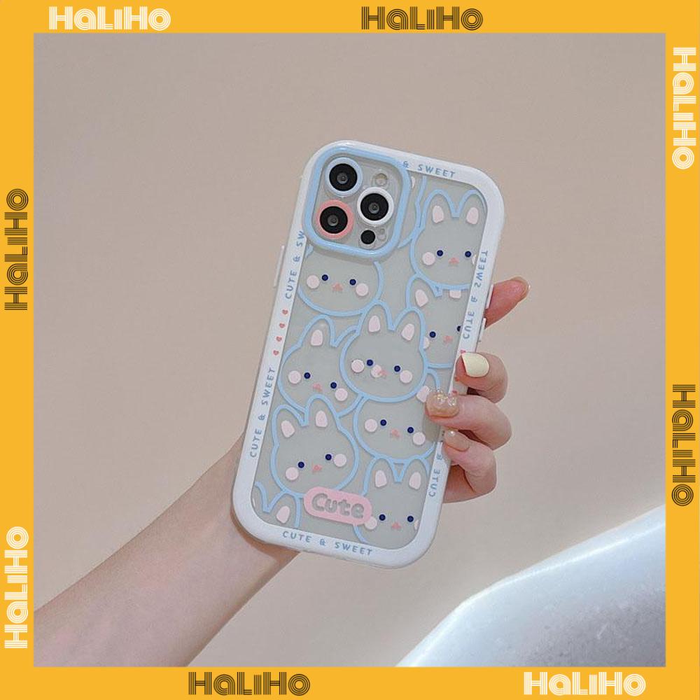 iPhone Case Silicone Soft Case Clear Case Airbag Shockproof Protection Camera Frosted Cartoon Rabbit Cute Compatible For iPhone 11 Pro Max 13 Pro Max 12 Pro Max 7Plus xr XS Max