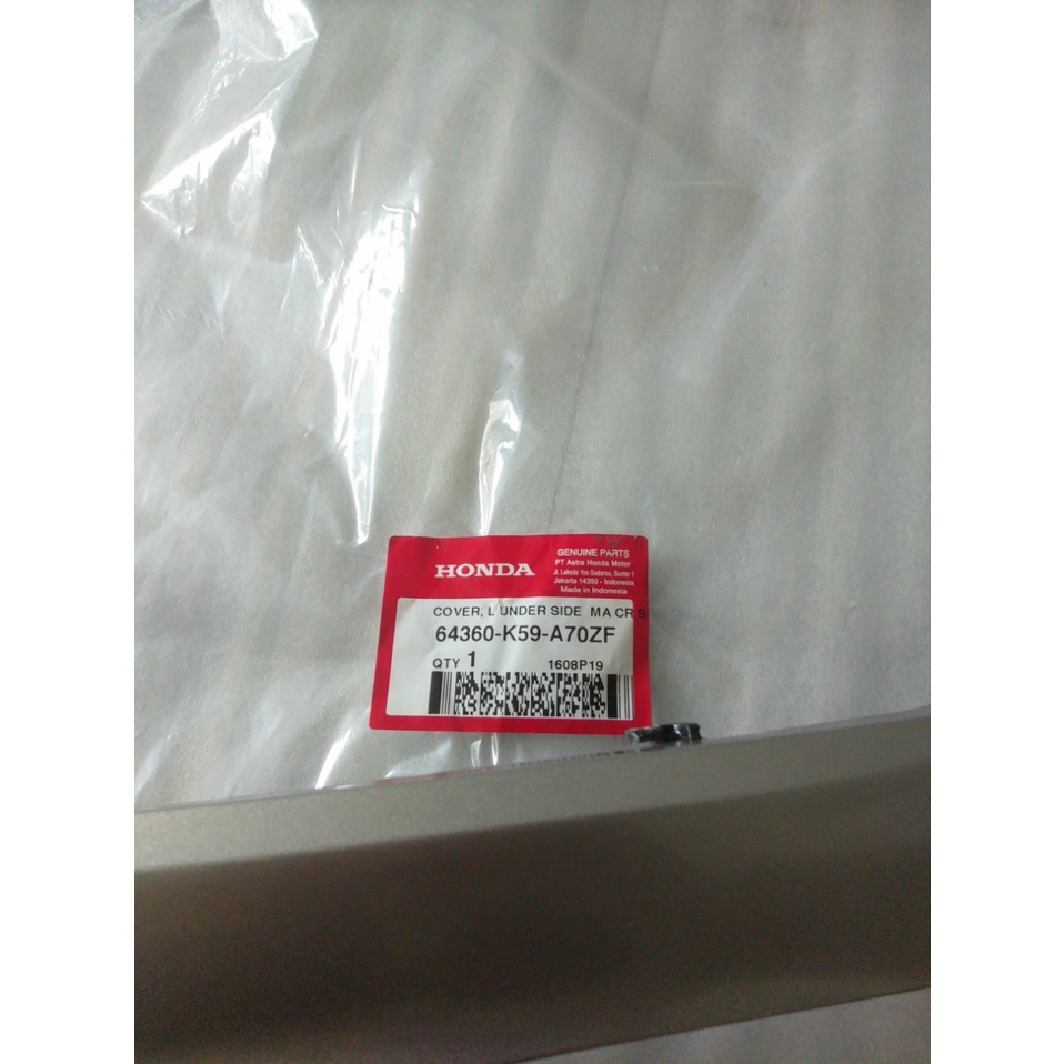 LƯỜN DƯỚI - BỤNG BỢ GẦM MÀU BẠC BÊN TRÁI - 64360K59A70ZF - VARIO 125/150 2019 CHÍNH HÃNG HONDA INDONESIA