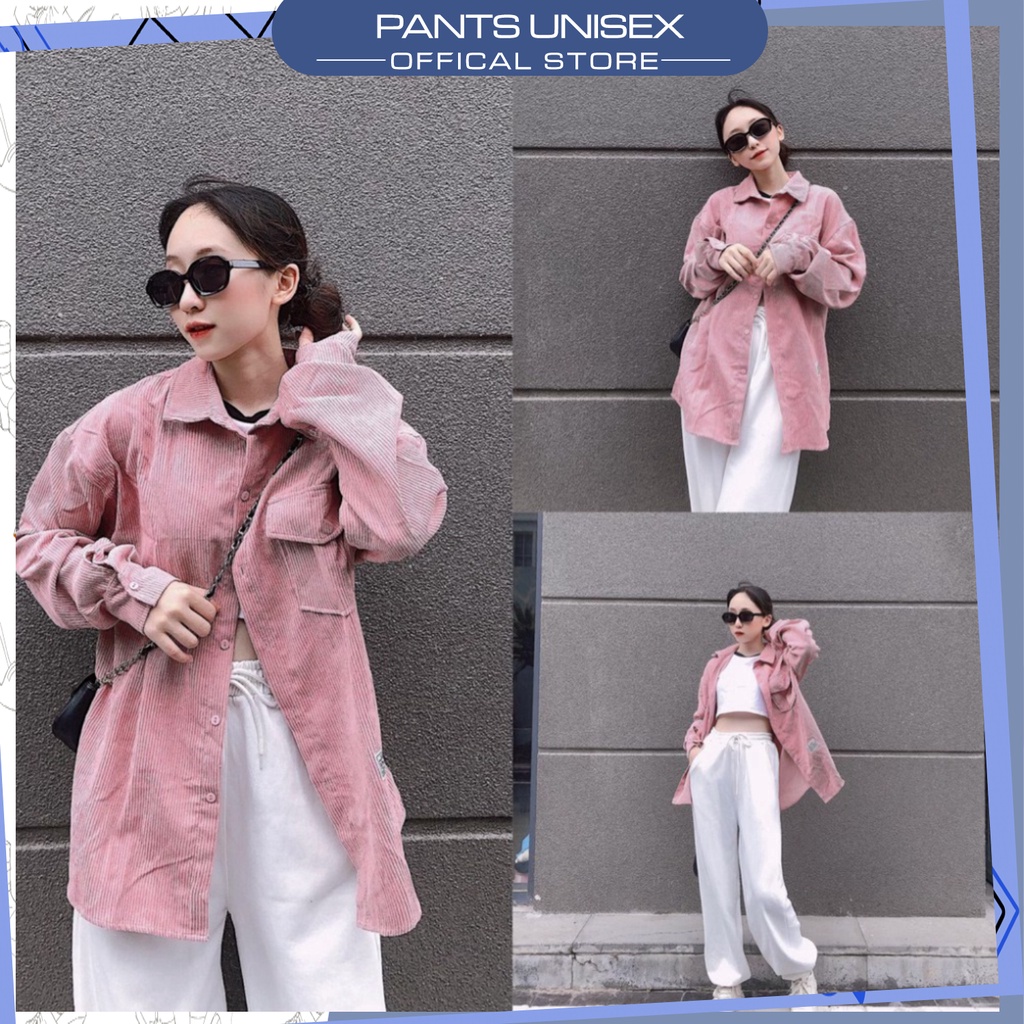 ⚡ Áo Sơmi Nhung Kupi form rộng/Nam Nữ Unisex Pantsunisex✨