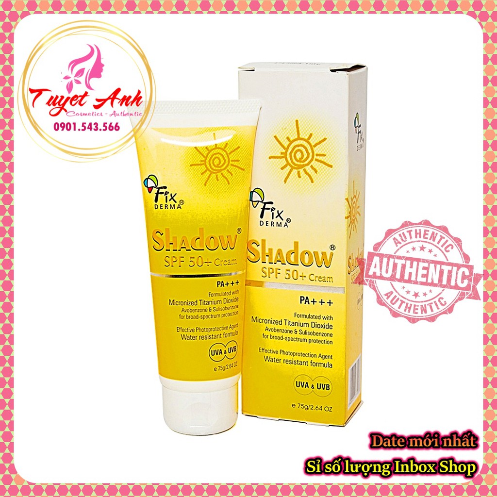 Fixderma Shadow SPF 50+ Cream (75g) - Fixderma Shadow SPF 30+ Gel (75g) - Kem và gel chống nắng