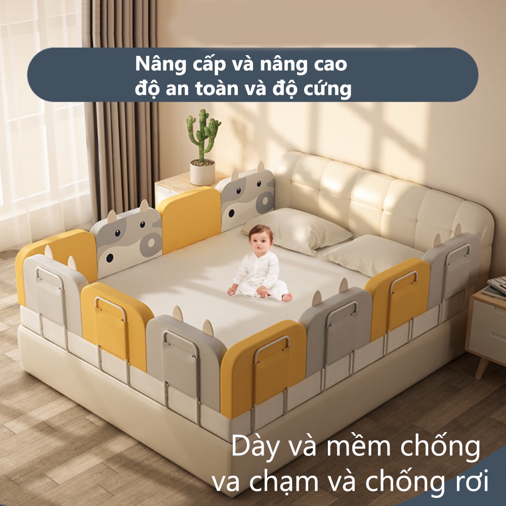 Hàng Rào Chắn Cũi Em Bé Chống Va Đập Hình Chữ L 60cm / 50cm / 0-6 Tuổi