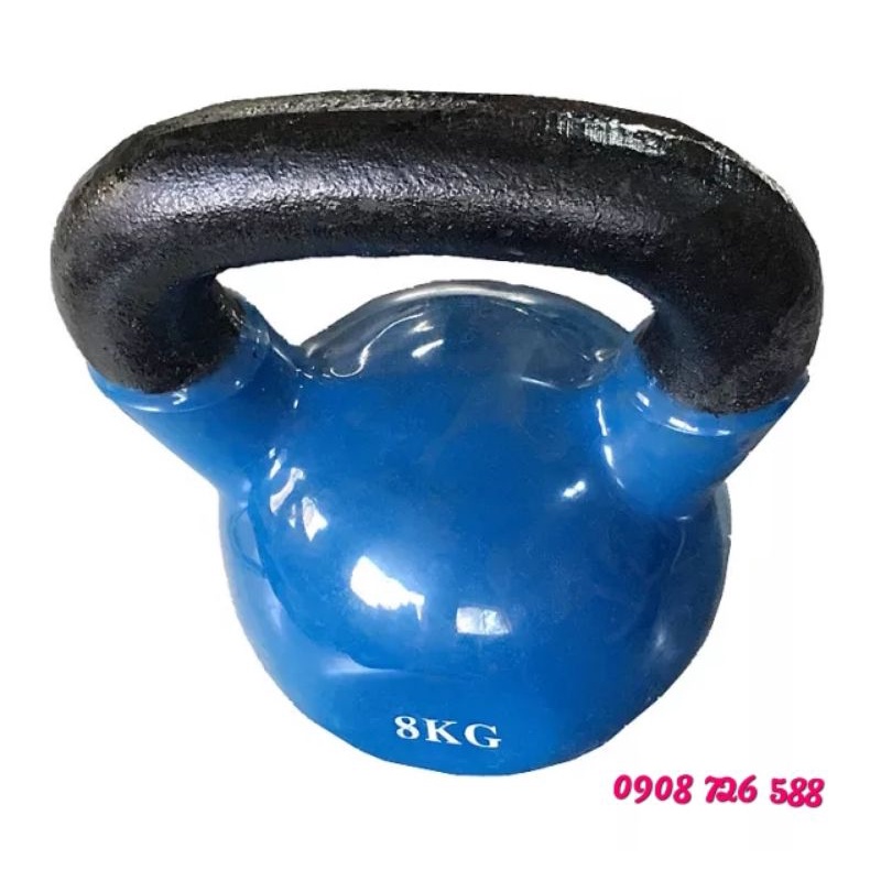 Tạ Bình Vôi,Tạ Quai Xách, Tạ ấm 12KG - KETTLEBELL Bọc Cao Su Cao Cấp Chính Hãng IRON BULL