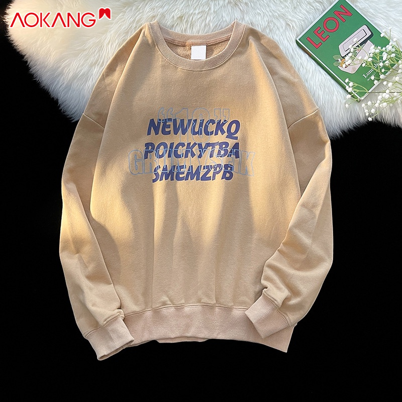 Áo sweater AOKANG tay dài cổ tròn thời trang xuân thu cho nam