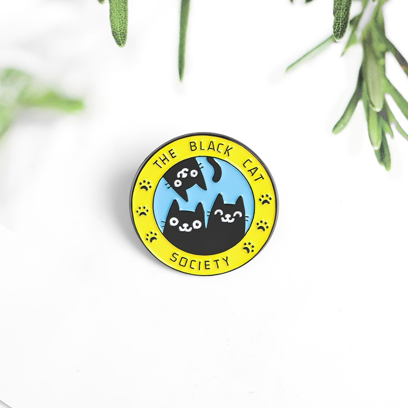 Ghim Cài Áo Hình Chú Mèo Đen Đáng Yêu
