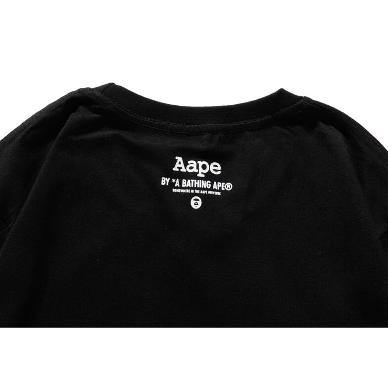 Áo thun cotton tay ngắn in chữ AAPE thời trang