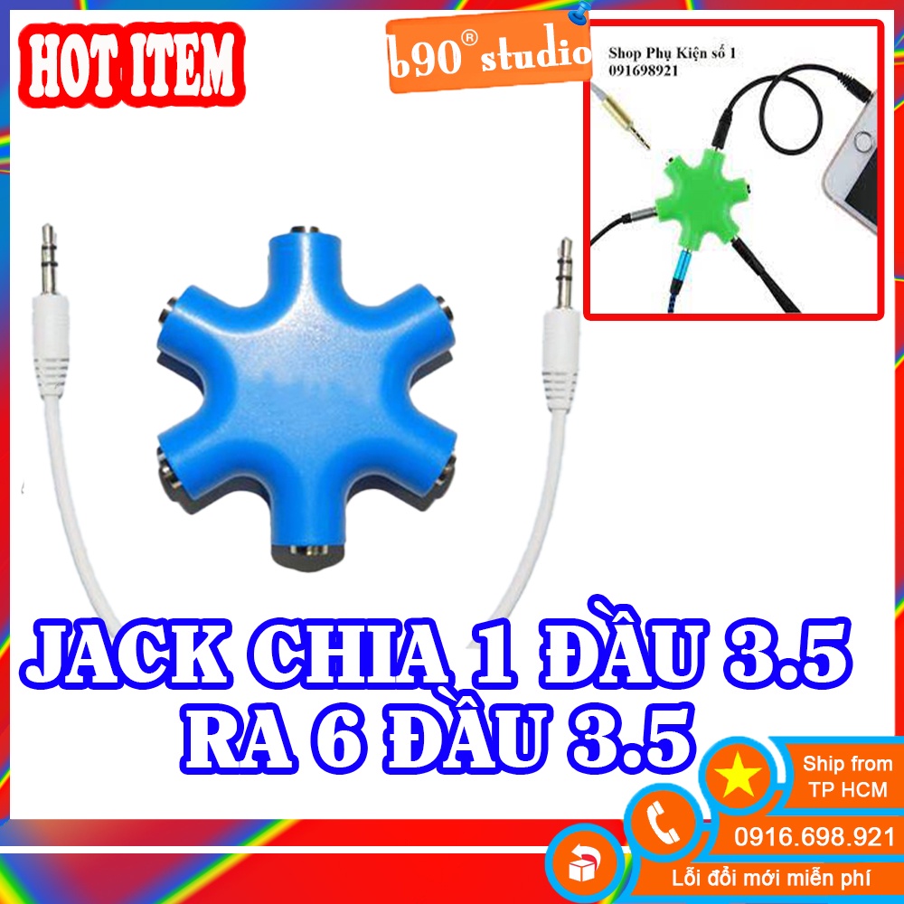 🔥GIÁ SỈ🔥 Jack chia 1 đầu 3.5mm ra 6 đầu 3.5mm cực tiện lợi