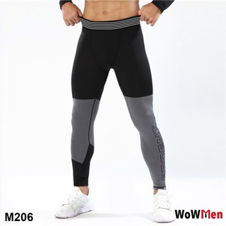 Quần dài thun legging nam phối màu thể thao tập gym - m206