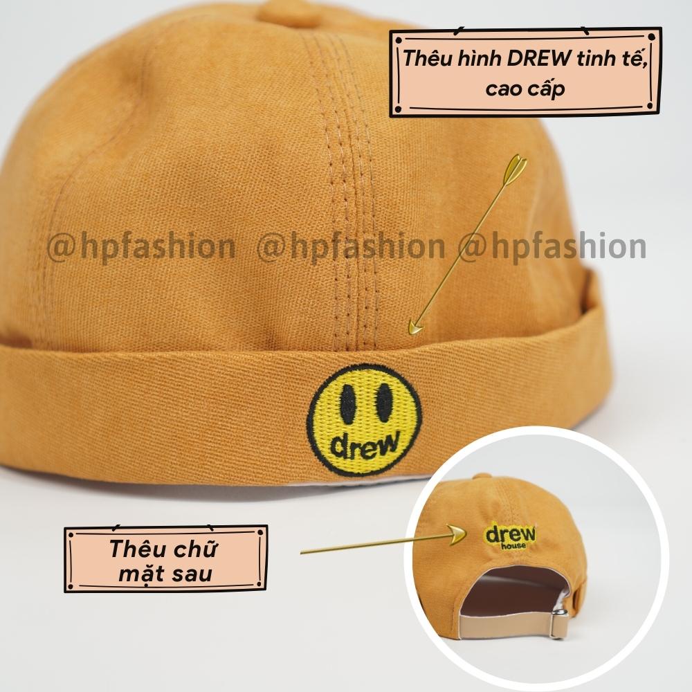 Nón Beanie vành tròn ❤️ Mũ tròn DREW phong cách Retro Hàn Quốc form Unisex nam nữ N36