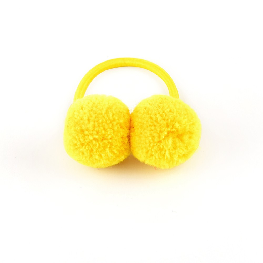 Bộ 2 dây cột tóc KIDSBOWS đính cục bông xinh xắn vui nhộn cho bé