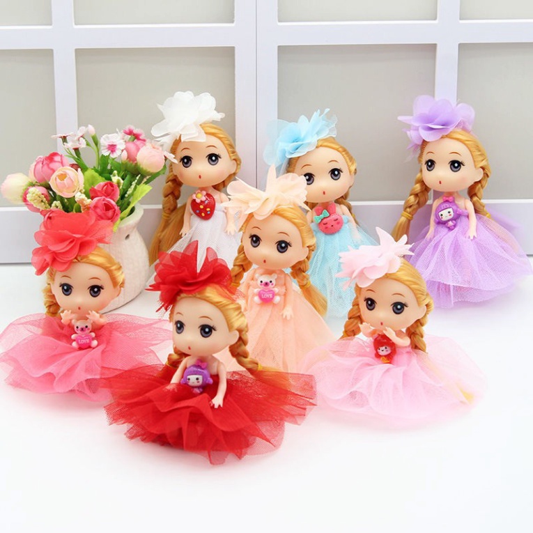 Búp bê chipi váy tóc dài mẫu 2 - búp bê chipi