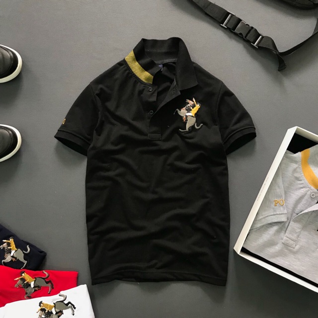 Áo thun nam cổ bẻ hình thêu DBP837 | BigBuy360 - bigbuy360.vn