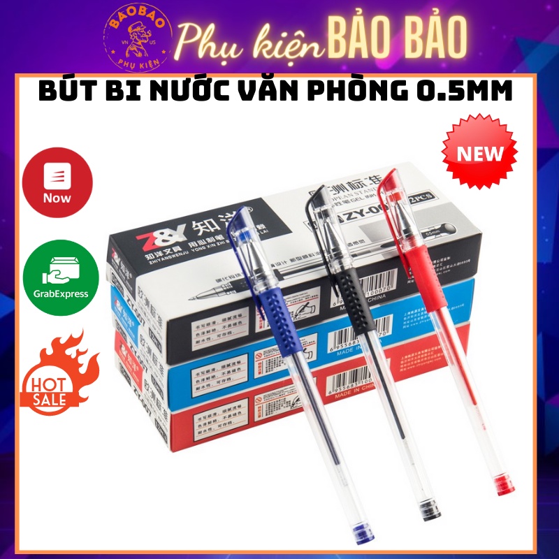 Bút bi nước văn phòng 0.5mm đủ 3 màu