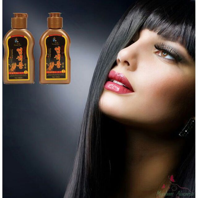 FREESHIP HỘP 2 CHAI DẦU GỘI ĐEN TÓC HÀN QUỐC – Ginseng Instant Dyeing Korea. | BigBuy360 - bigbuy360.vn