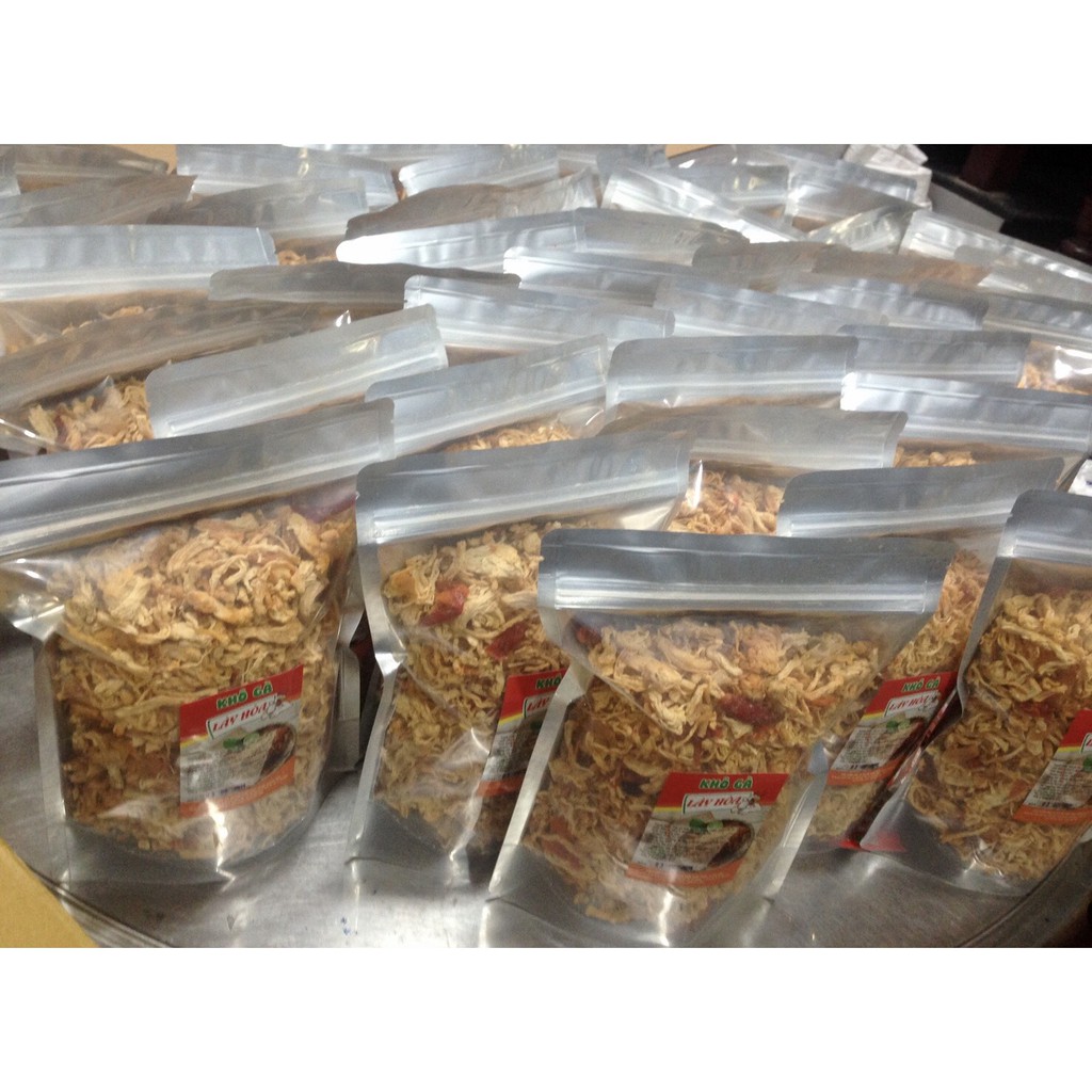 Combo 1Kg Khô Gà Cay Lày Hoà gồm 500gr Bơ tỏi và 500gr lá chanh | BigBuy360 - bigbuy360.vn