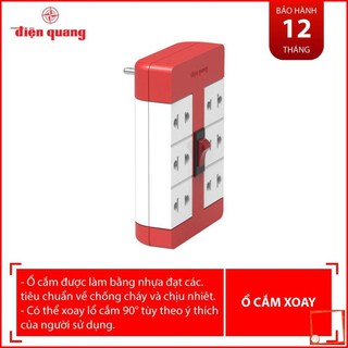 Ổ Cắm Xoay 90° Điện Quang ĐQ ESK RT 6 lỗ
