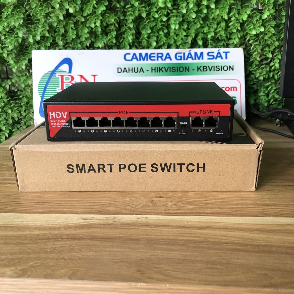 Switch POE 8 Cổng HDV Model HD408P