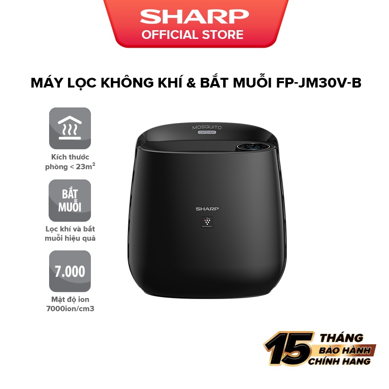 [Mã ELBAU10 giảm 10% đơn 500K]Máy Lọc Không Khí Và Bắt Muỗi Sharp FP-JM30V-B Hàng Thái Lan