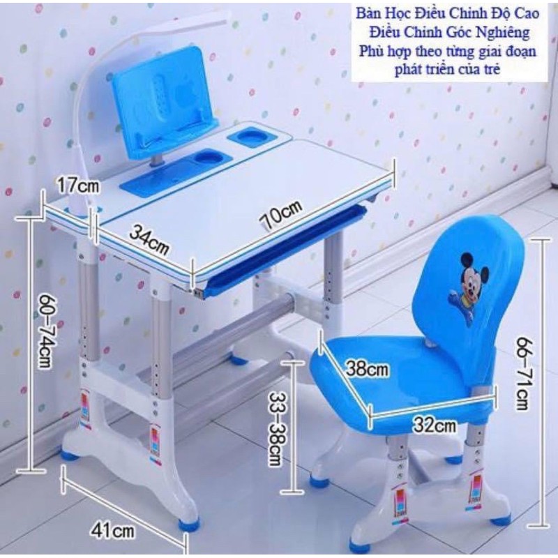 ( Y Hình ) Bàn Ghế Học Sinh Chống Gù, Chống Cận M4 ( Tặng kèm Đồng Hồ+ Giá đọc sách ) | BigBuy360 - bigbuy360.vn