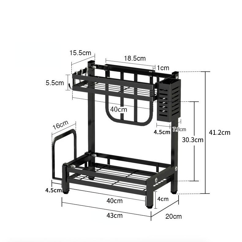 [ FREESHIP ] Kệ Gia Vị 2 Tầng 3 Tầng Full Phụ Kiện Kava