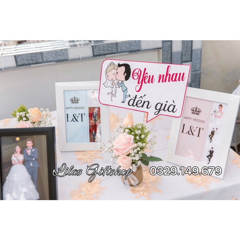 Hastag cầm tay, biển tên cầm tay trang trí đám cưới