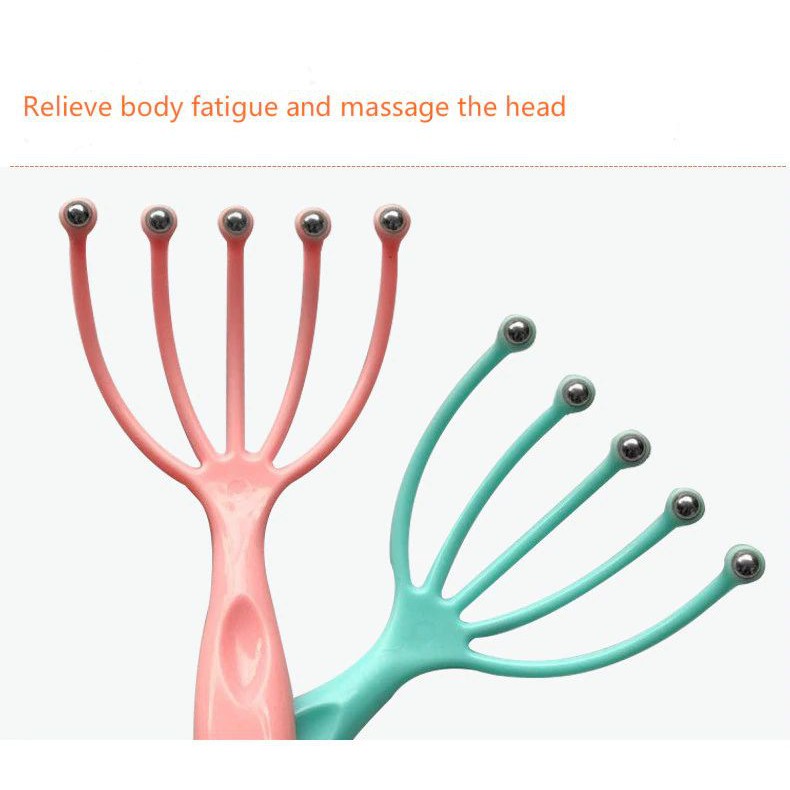 Dụng cụ mát xa đầu thư giãn bằng thép thiết kế năm ngón tay | BigBuy360 - bigbuy360.vn