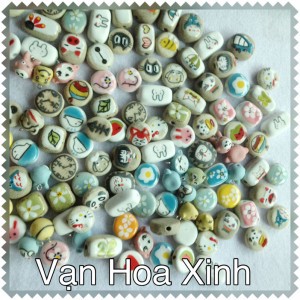 2 mặt gốm xinh xinh làm mặt vòng tay handmade