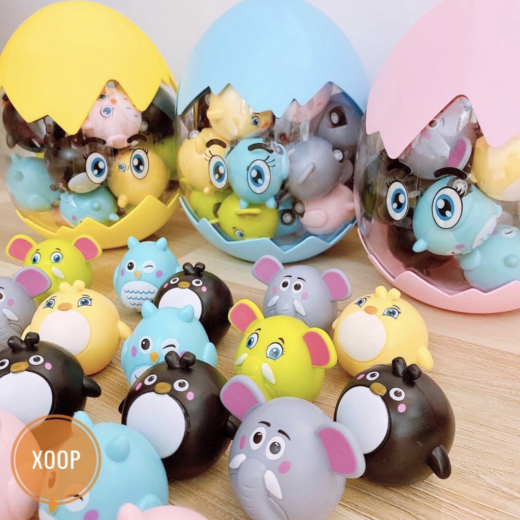 [ Tách lẻ ] Set 20 Con Vật Chạy Đà dễ thương (1 hộp TRỨNG THÚ CHẠY CÓT) chơi vui cho bé