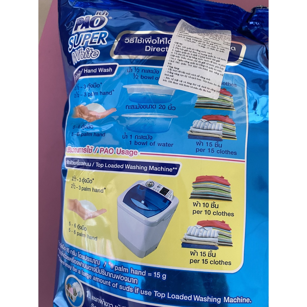 Bột Giặt PAO 5 Kg Thái Lan Chính Hãng TEM nhập Khẩu