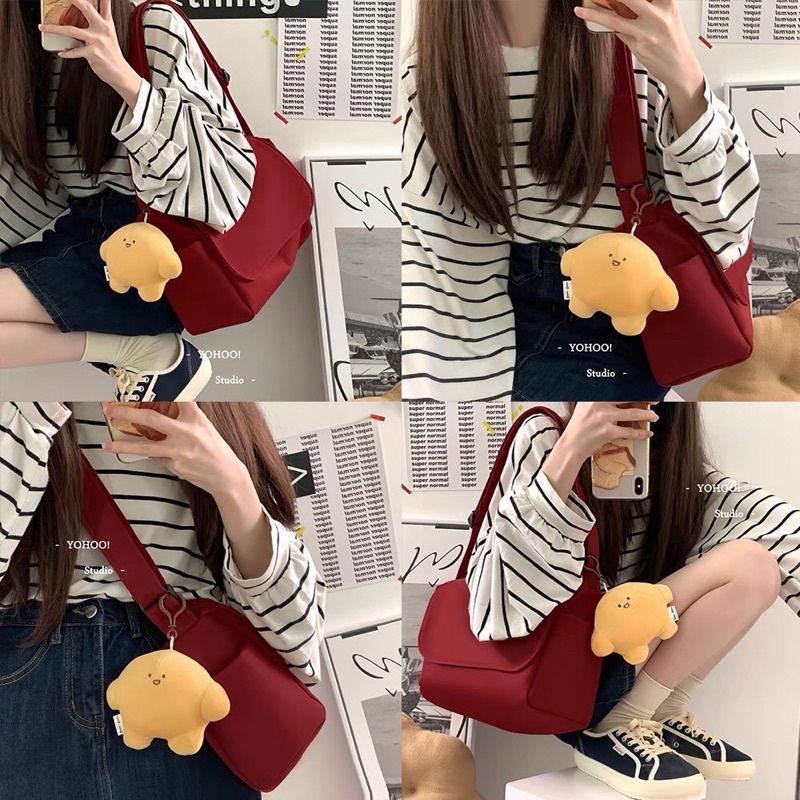 Túi đeo chéo unisex chống thấm đơn giản nhiều màu