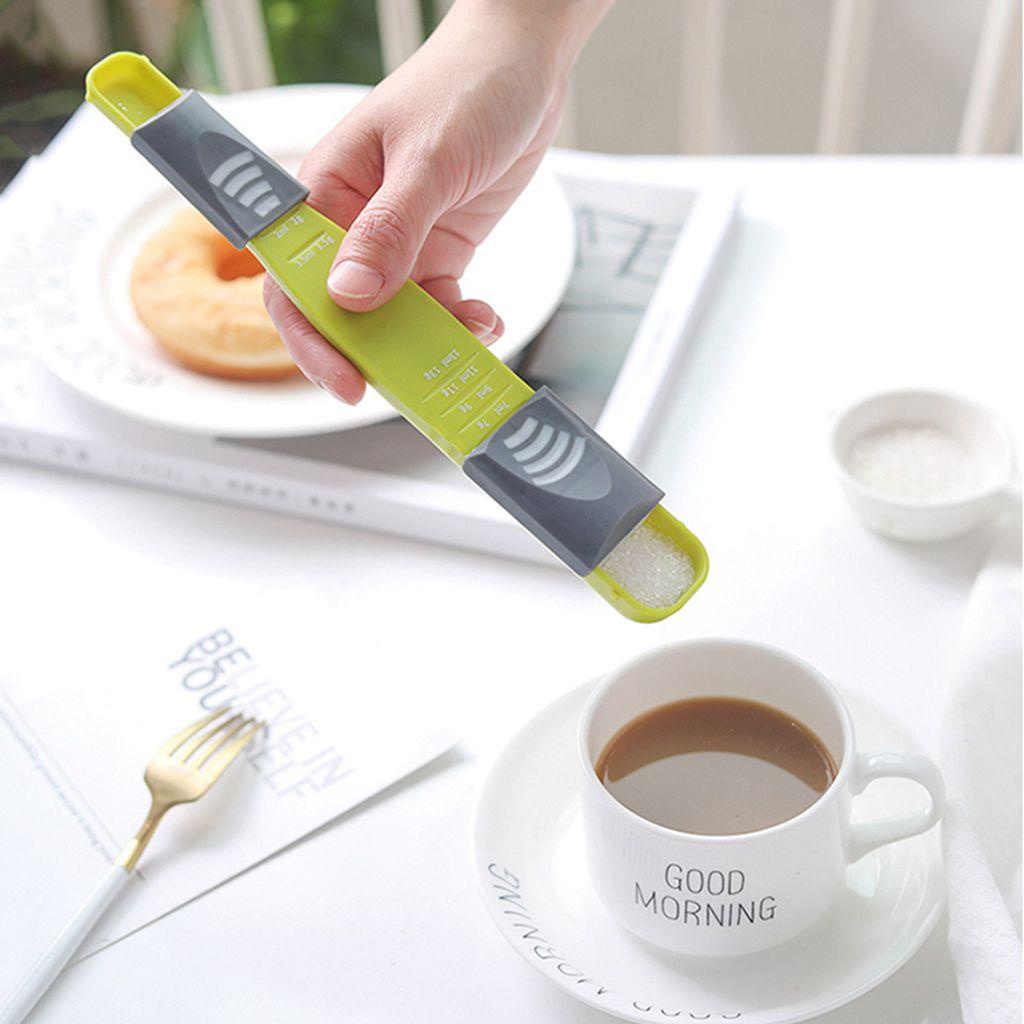 Muỗng Nhựa Đo Lường Hai Đầu Màu Xanh Lá 1-13 G / ML