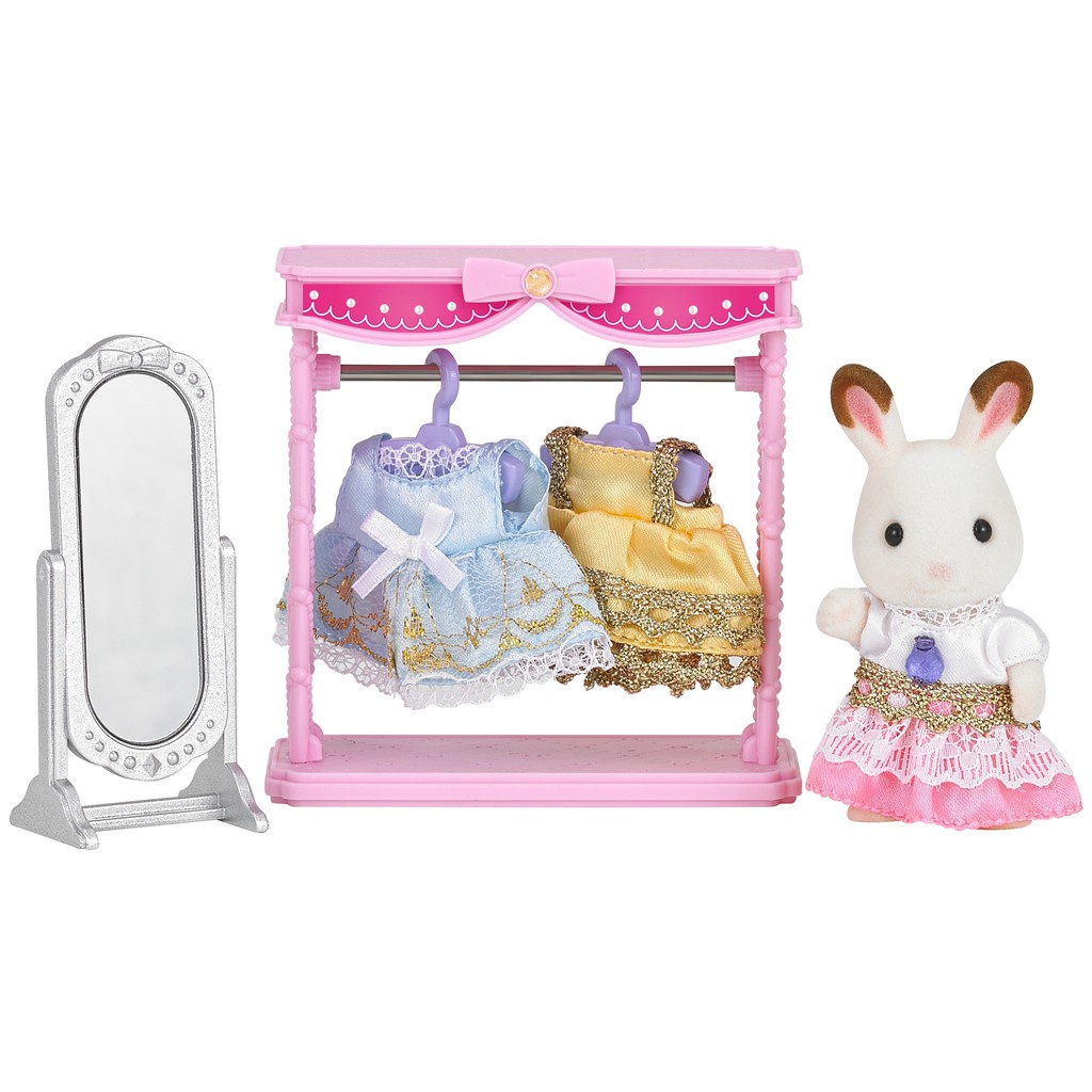 Đồ Chơi Sylvanian Families Phụ Kiện Phòng Thay Đồ Trong Cửa Hàng Thời Trang Dressing Area Set