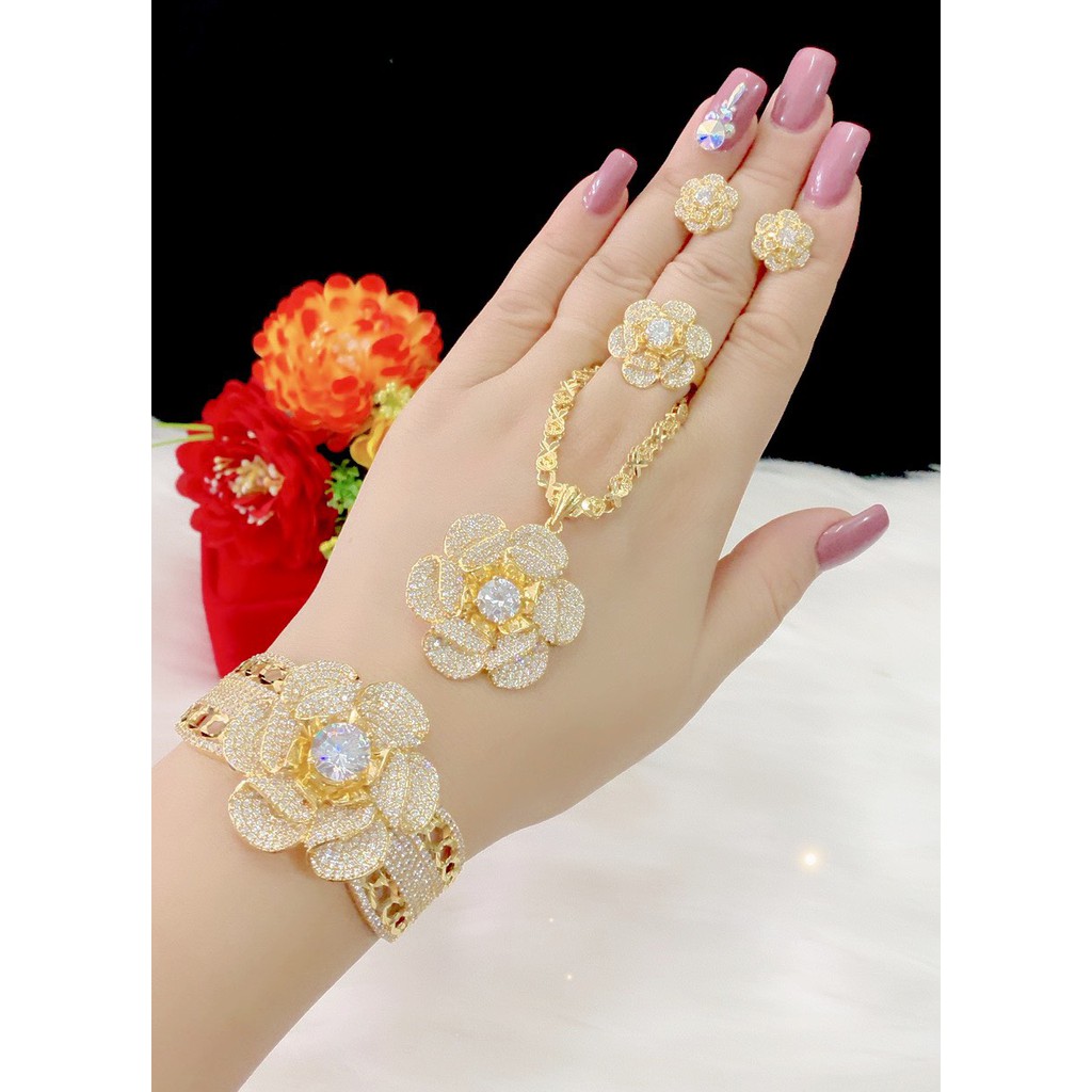 Bộ trang sức 4 món mạ 18k cao cấp EK815
