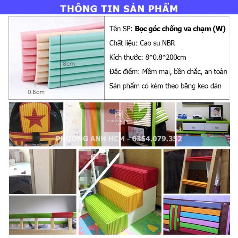 Cuộn Xốp Bọc Cạnh Bàn Hình Chữ L/ U/ W Dài 2M An Toàn Cho Bé - Dây Cao Su Nẹp Bịt Góc Bàn, Ghế, Tường, Tủ, Giường,...