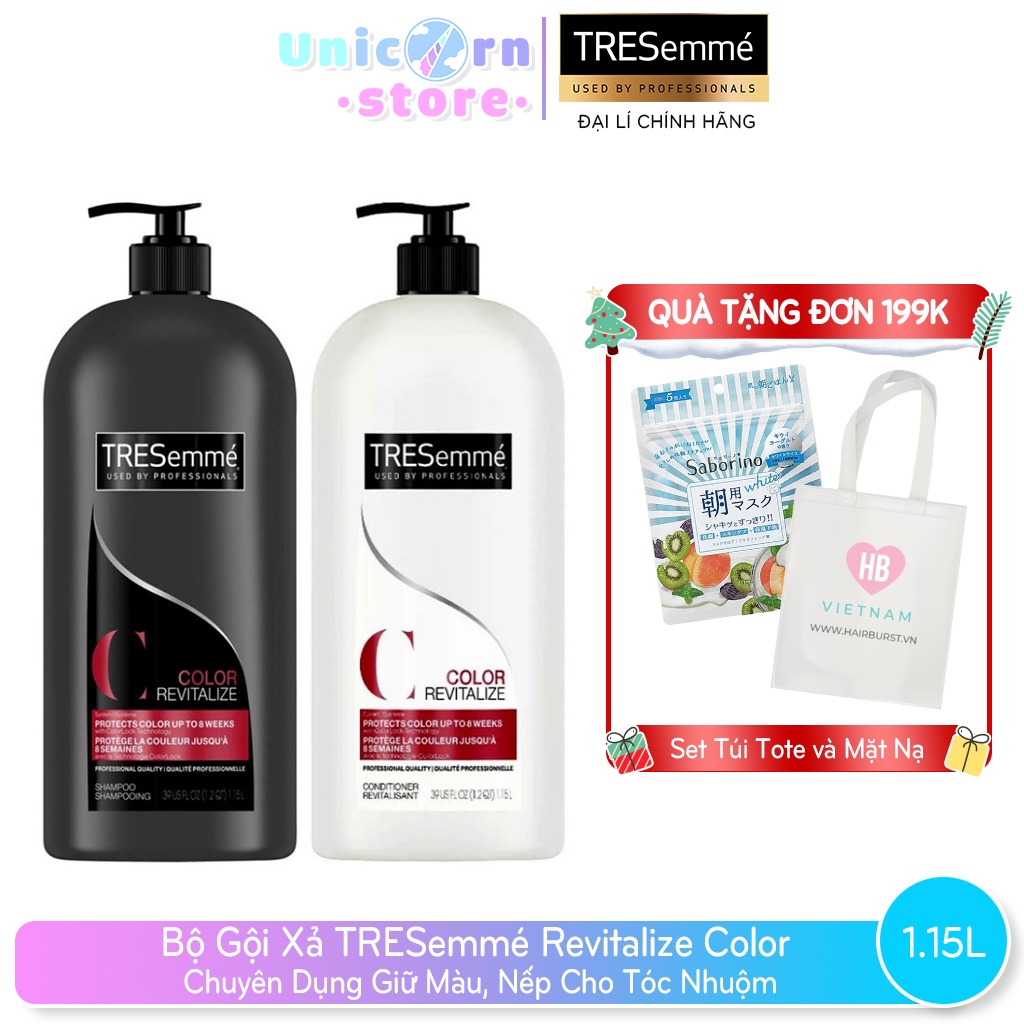 Bộ Gội Xả TRESemmé Revitalize Color Chuyên Dụng Giữ Màu, Nếp Cho Tóc Nhuộm 1.15L