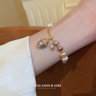 Vòng đeo tay hình mèo may mắn đính đá zircon ngọc trai