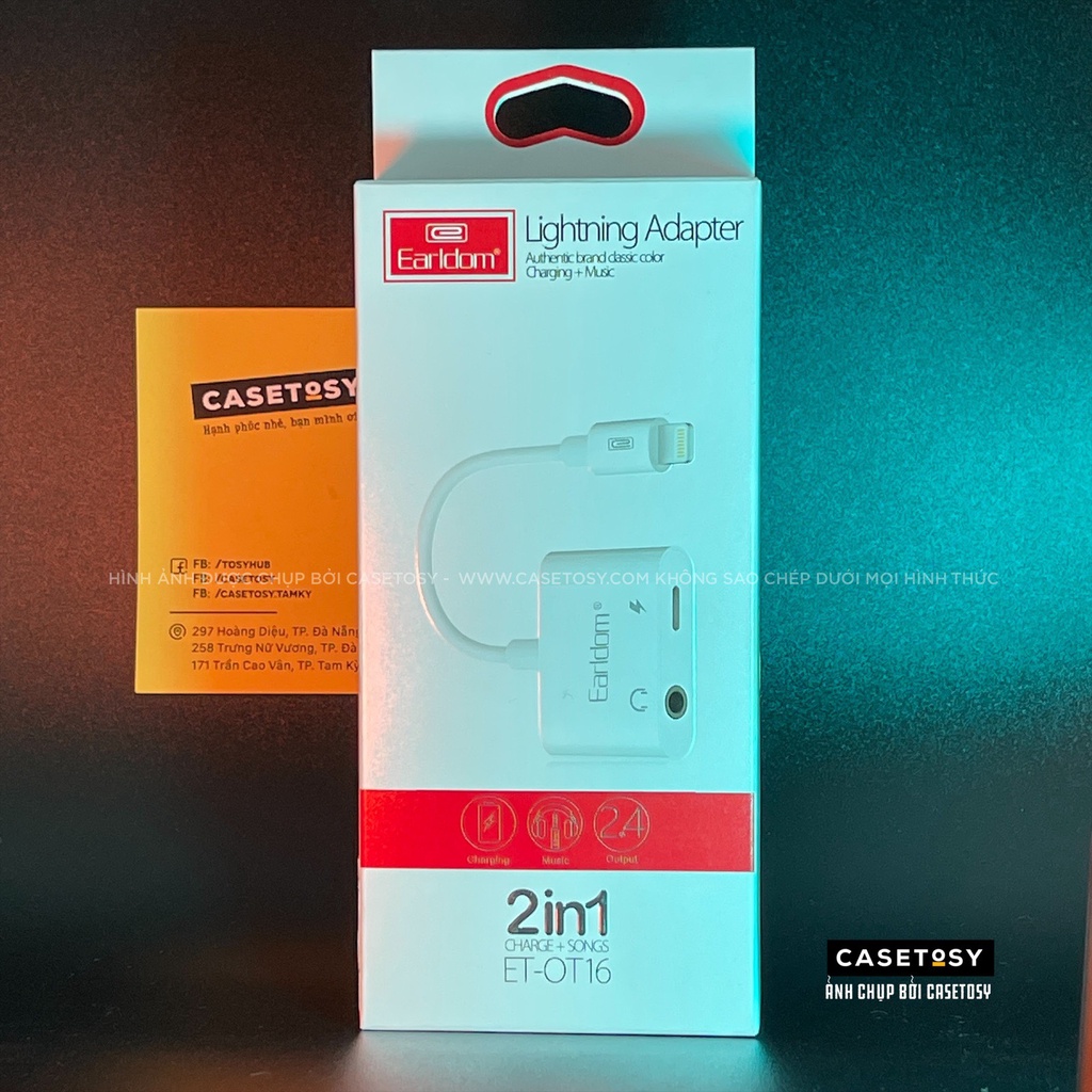 Jack Chuyển Lightning 2 in 1 Earldom OT-16 (Ra 1 Cổng Lightning và 1 Cổng 3.5) ⚡️ 𝐅𝐑𝐄𝐄 𝐒𝐇𝐈𝐏 ⚡️ Chính