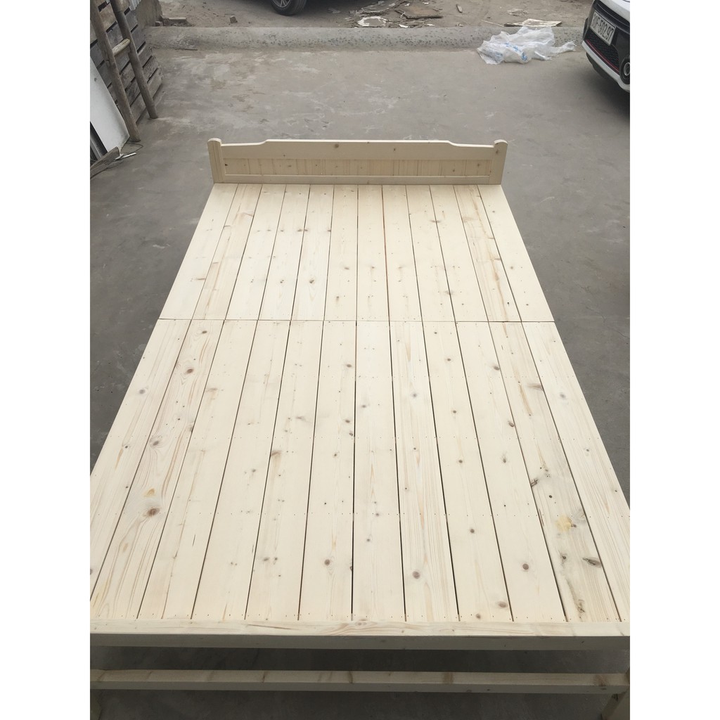 Giường xếp gỗ thông 1m5 [Ảnh thật] tặng kèm đệm , giường gỗ xếp gọn , giường đôi | BigBuy360 - bigbuy360.vn