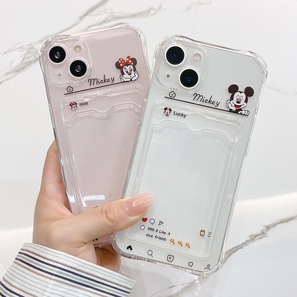 Ốp Điện Thoại TPU Mềm Chống Sốc Có Ngăn Đựng Thẻ Cho Vivo Y20 Y17 Y11 Y12 Y15 Y21S Y33S Y12a Y12S Y21