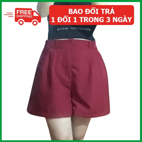 Quần short quần đùi nữ-FREESHIP-cạp cao lưng thun ống rộng-che khuyết điểm đùi to | BigBuy360 - bigbuy360.vn
