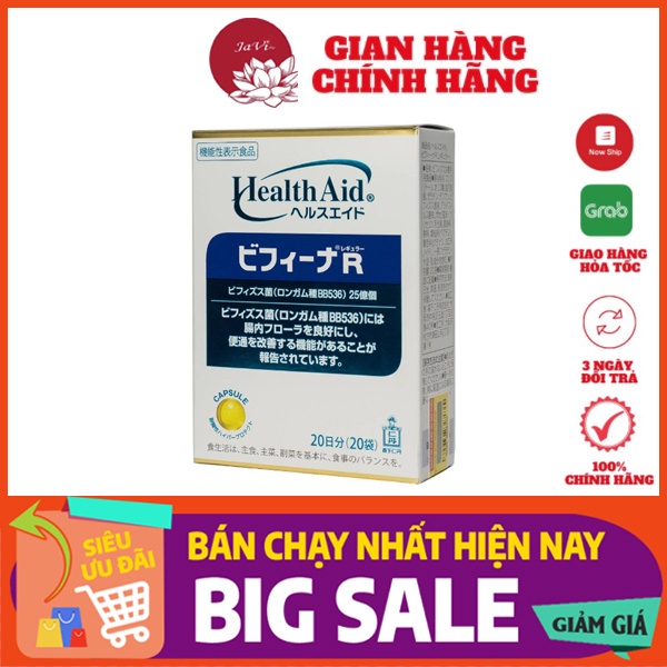 Men vi sinh BIFINA R Health Aid hỗ trợ tiêu hóa của Nhật Bản (Hộp 20 gói)