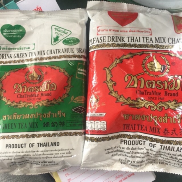 Gói trà thái xanh 200g thái đỏ 400g hàng chuẩn thái lan loại 1