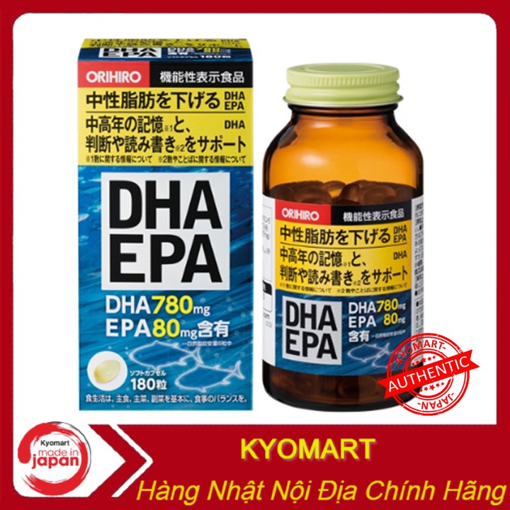 Viên uống bổ não DHA EPA Orihiro 180 viên