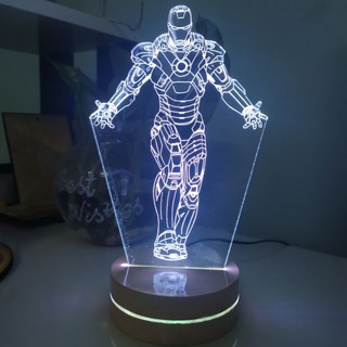 Đèn led 3d iron man- quà tặng độc đáo, đèn ngủ, trang trí,khắc theo yêu cầu